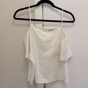 Alexander Wang, Cap Sleeve Blouse with Spaghetti Straps, Ivory, Size 2